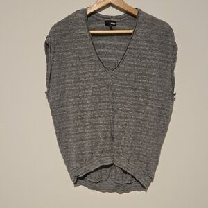 Wilfred Heather Gray V-Neck Short Sleeve Top